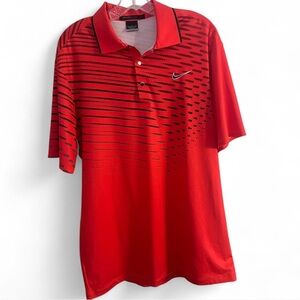 Nike Men's Dynamic Red Polo Shirt | Tiger Woods Collection | MEDIUM